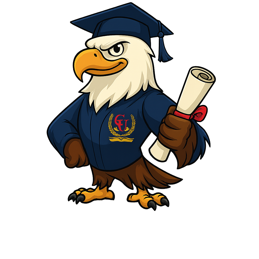 this is a cartoon eagle holding a 