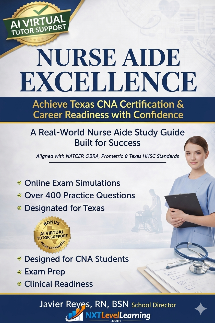 Cover page for nurse aide handbook manual